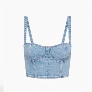 NWT Cecily Denim Bralette Aritzia
